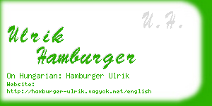 ulrik hamburger business card